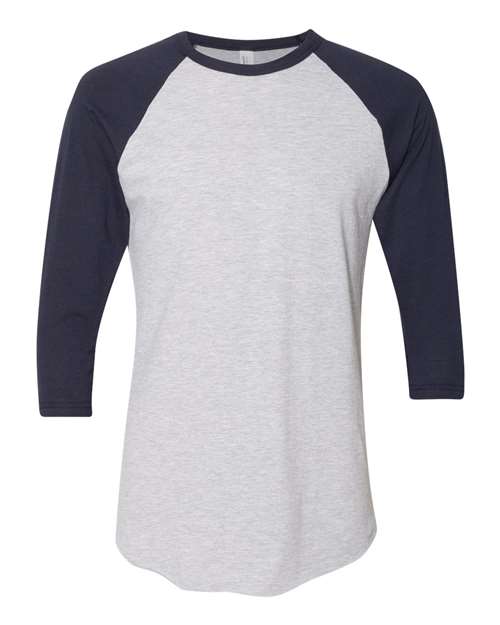 American Apparel - 50/50 Raglan Three-Quarter Sleeve Tee - BB453W