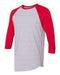 American Apparel - 50/50 Raglan Three-Quarter Sleeve Tee - BB453W