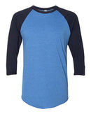 American Apparel - 50/50 Raglan Three-Quarter Sleeve Tee - BB453W