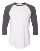 American Apparel - 50/50 Raglan Three-Quarter Sleeve Tee - BB453W