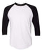 American Apparel - 50/50 Raglan Three-Quarter Sleeve Tee - BB453W