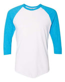 American Apparel - 50/50 Raglan Three-Quarter Sleeve Tee - BB453W