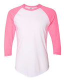 American Apparel - 50/50 Raglan Three-Quarter Sleeve Tee - BB453W