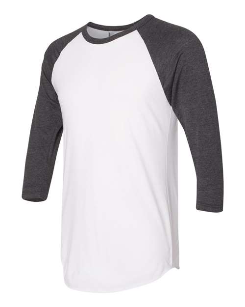 American Apparel - 50/50 Raglan Three-Quarter Sleeve Tee - BB453W