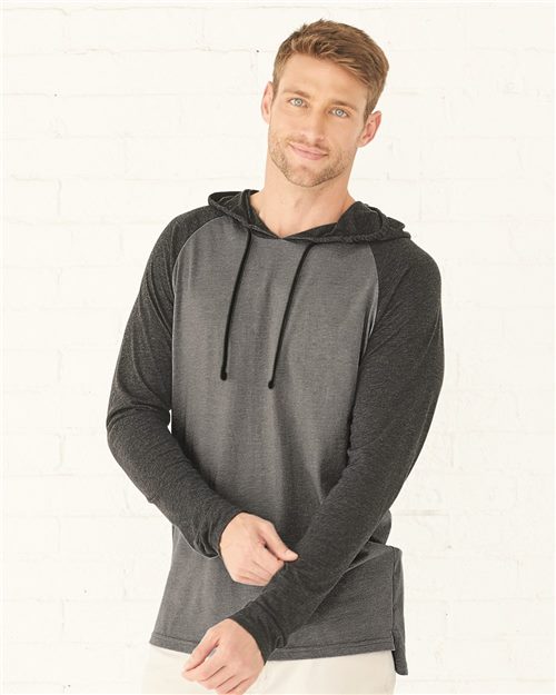 LAT - Fine Jersey Hooded Long Sleeve Raglan T-Shirt - 6917