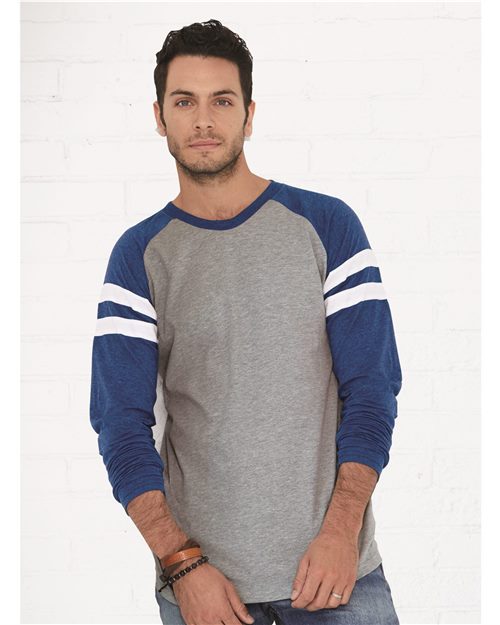 LAT - Fine Jersey Mash Up Long Sleeve Tee - 6934