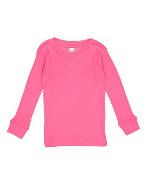 Rabbit Skins - Toddler Baby Rib Long Sleeve Pajama Top - 201Z