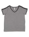 LAT - Women's Curvy Retro Ringer Premium Jersey V-Neck Tee - 3832