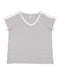 LAT - Women's Curvy Retro Ringer Premium Jersey V-Neck Tee - 3832