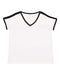 LAT - Women's Curvy Retro Ringer Premium Jersey V-Neck Tee - 3832