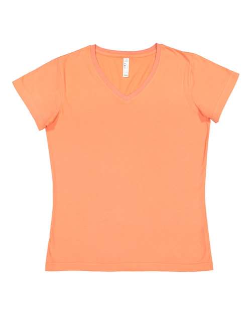 LAT - Women's V-Neck Fine Jersey Tee - 3507 (More Color)