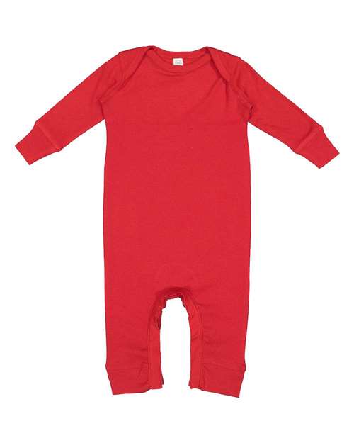 Rabbit Skins - Infant Long Legged Baby Rib Bodysuit - 4412