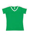 LAT - Women's Retro Ringer Fine Jersey V-Neck Tee - 3532