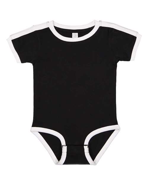 Rabbit Skins - Infant Retro Ringer Fine Jersey Bodysuit - 4432