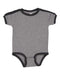 Rabbit Skins - Infant Retro Ringer Fine Jersey Bodysuit - 4432