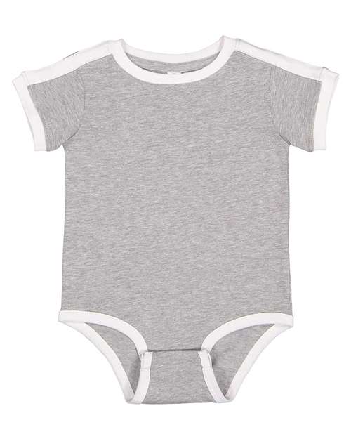 Rabbit Skins - Infant Retro Ringer Fine Jersey Bodysuit - 4432