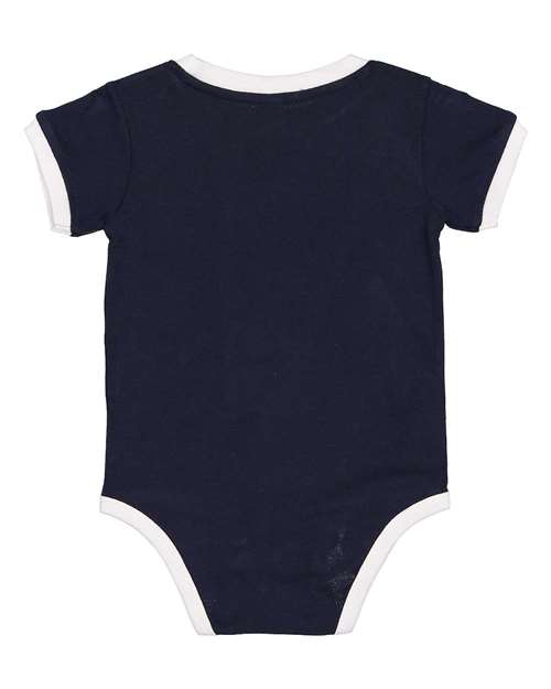 Rabbit Skins - Infant Retro Ringer Fine Jersey Bodysuit - 4432