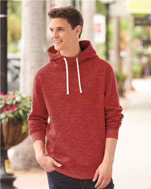 J. America - Mélange Fleece Hooded Sweatshirt - 8677