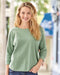 J. America - Women's Lounge Fleece Dolman Crewneck Sweatshirt - 8685