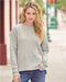 J. America - Women’s Teddy Fleece Crewneck Pullover - 8681