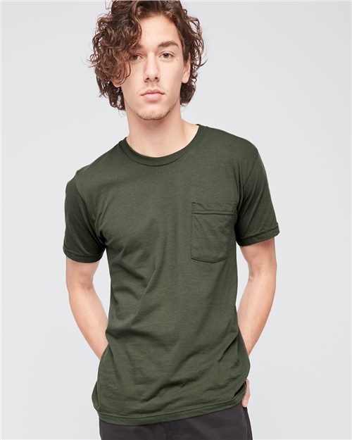 American Apparel - Unisex Fine Jersey Pocket Tee - 2406W