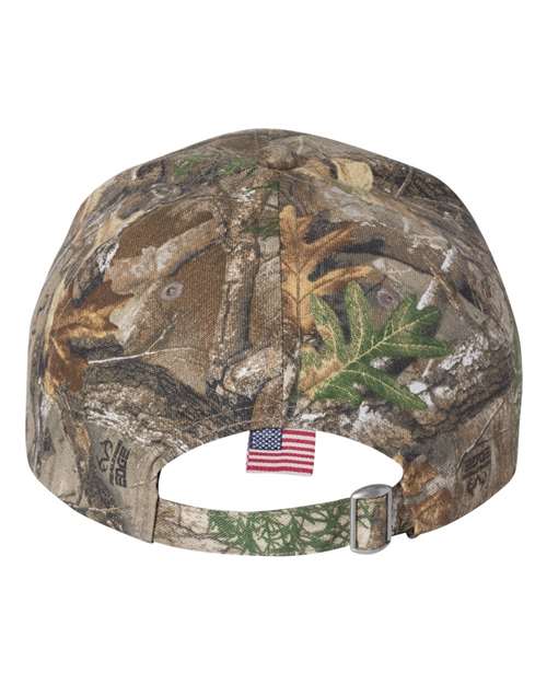 Outdoor Cap - Camo with Flag Visor Cap - CWF305