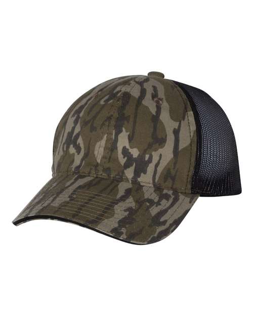 Outdoor Cap - Washed Brushed Mesh-Back Camo Cap - CGWM301