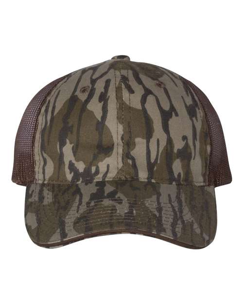 Outdoor Cap - Washed Brushed Mesh-Back Camo Cap - CGWM301