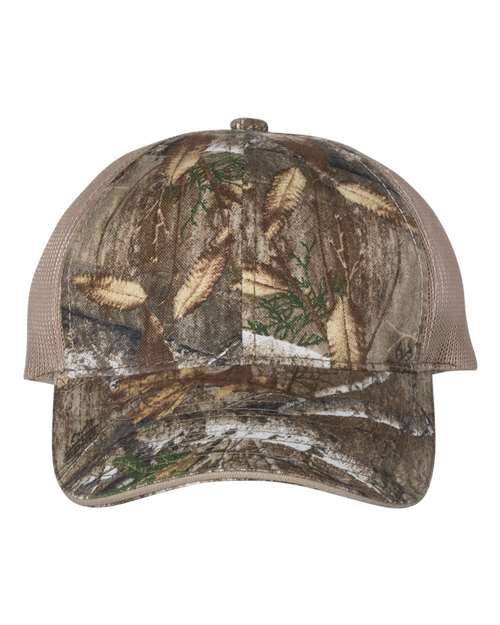 Outdoor Cap - Washed Brushed Mesh-Back Camo Cap - CGWM301