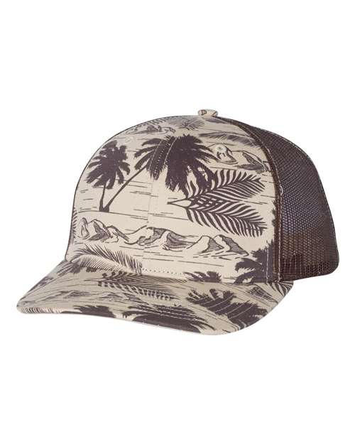 Richardson - Patterned Snapback Trucker Cap - 112P