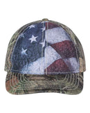 Outdoor Cap - Camo with Flag Sublimated Front Panels Cap - SUS100