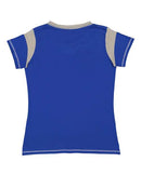 LAT - Women's Lace Up Fine Jersey Tee - 3533