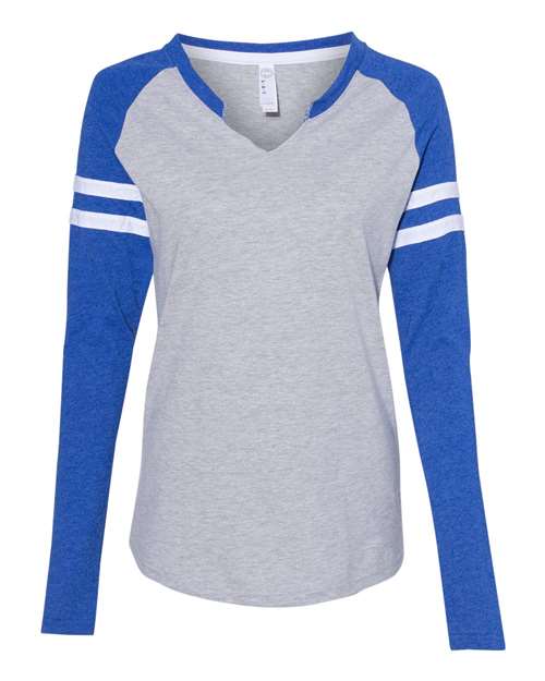 LAT - Women's Fine Jersey Mash Up Long Sleeve T-Shirt - 3534