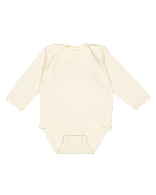 Rabbit Skins - Infant Long Sleeve Baby Rib Bodysuit - 4411