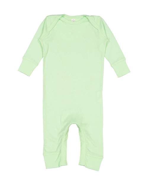 Rabbit Skins - Infant Long Legged Baby Rib Bodysuit - 4412