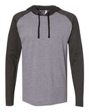 LAT - Fine Jersey Hooded Long Sleeve Raglan T-Shirt - 6917
