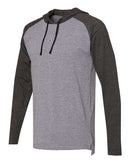 LAT - Fine Jersey Hooded Long Sleeve Raglan T-Shirt - 6917