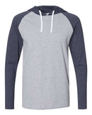 LAT - Fine Jersey Hooded Long Sleeve Raglan T-Shirt - 6917