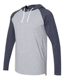 LAT - Fine Jersey Hooded Long Sleeve Raglan T-Shirt - 6917