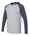 LAT - Fine Jersey Hooded Long Sleeve Raglan T-Shirt - 6917