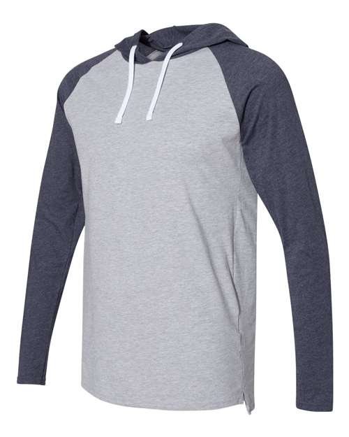 LAT - Fine Jersey Hooded Long Sleeve Raglan T-Shirt - 6917