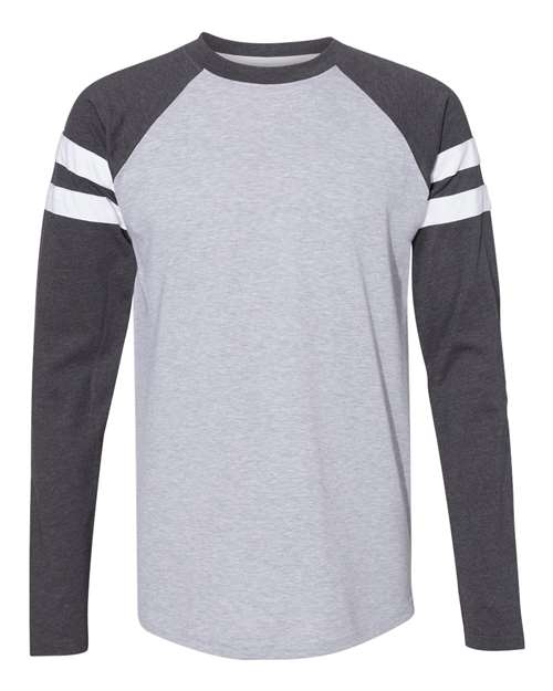 LAT - Fine Jersey Mash Up Long Sleeve Tee - 6934