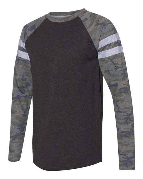 LAT - Fine Jersey Mash Up Long Sleeve Tee - 6934