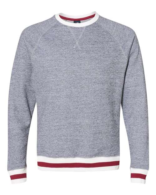 J. America - Peppered Fleece Crewneck Sweatshirt - 8702