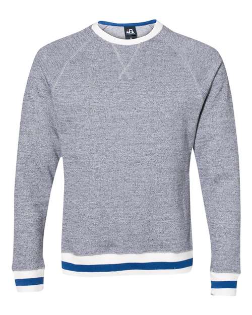 J. America - Peppered Fleece Crewneck Sweatshirt - 8702