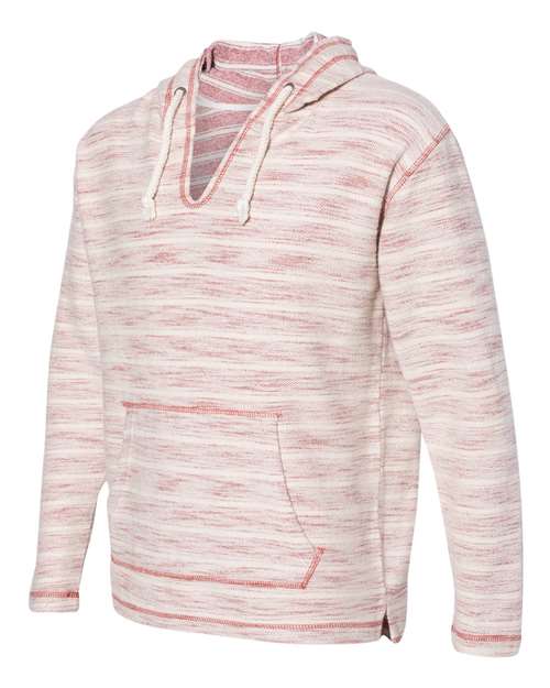 J. America - Baja French Terry V-Neck Hooded Pullover - 8692