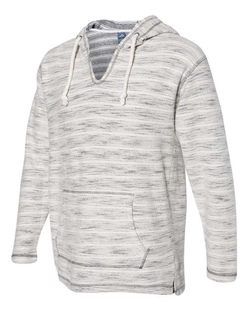 J. America - Baja French Terry V-Neck Hooded Pullover - 8692