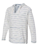 J. America - Baja French Terry V-Neck Hooded Pullover - 8692