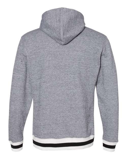 J. America - Peppered Fleece Lapover Hooded Sweatshirt - 8701