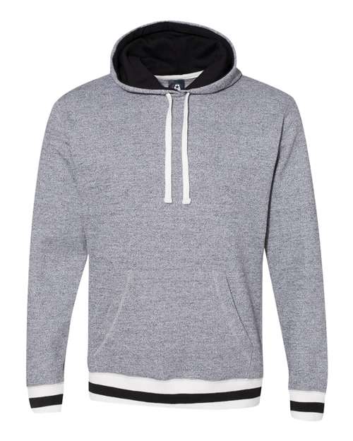 J. America - Peppered Fleece Lapover Hooded Sweatshirt - 8701